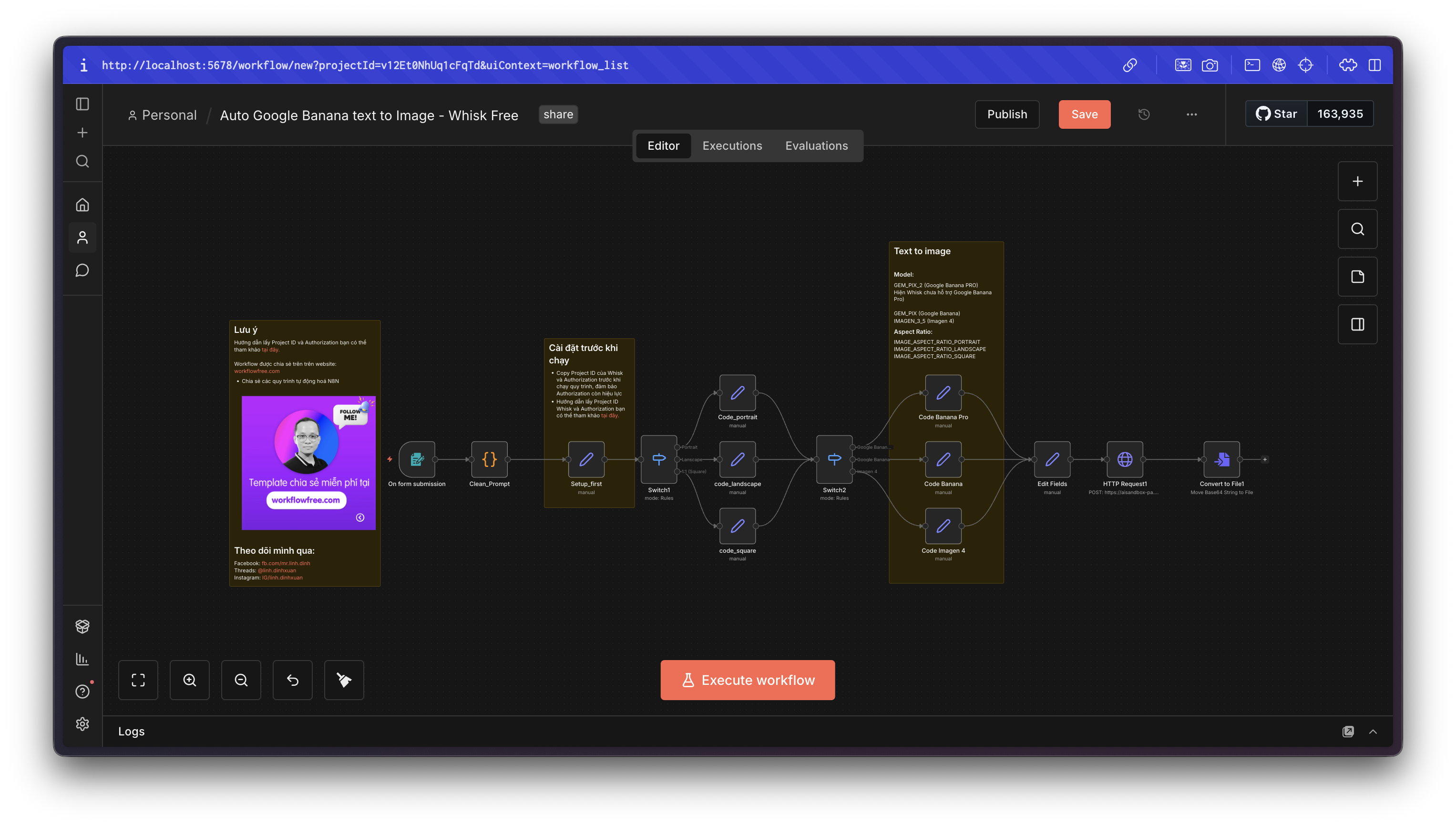 Cover image for Workflow tạo ảnh từ văn bản với Google Whisk và n8n